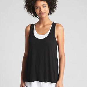 J. Jill Tank Sweater Small Linen Blend Lightweight Black *